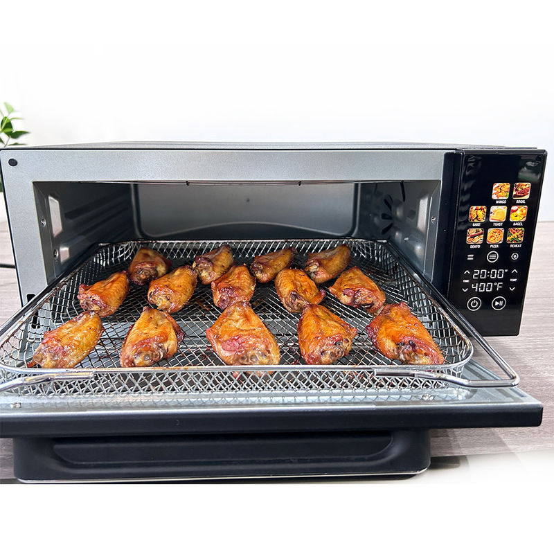 Έλεγχος αφής 1800W Ψηφιακή φριτέζα αέρα 18L Μαύρο χρώμα