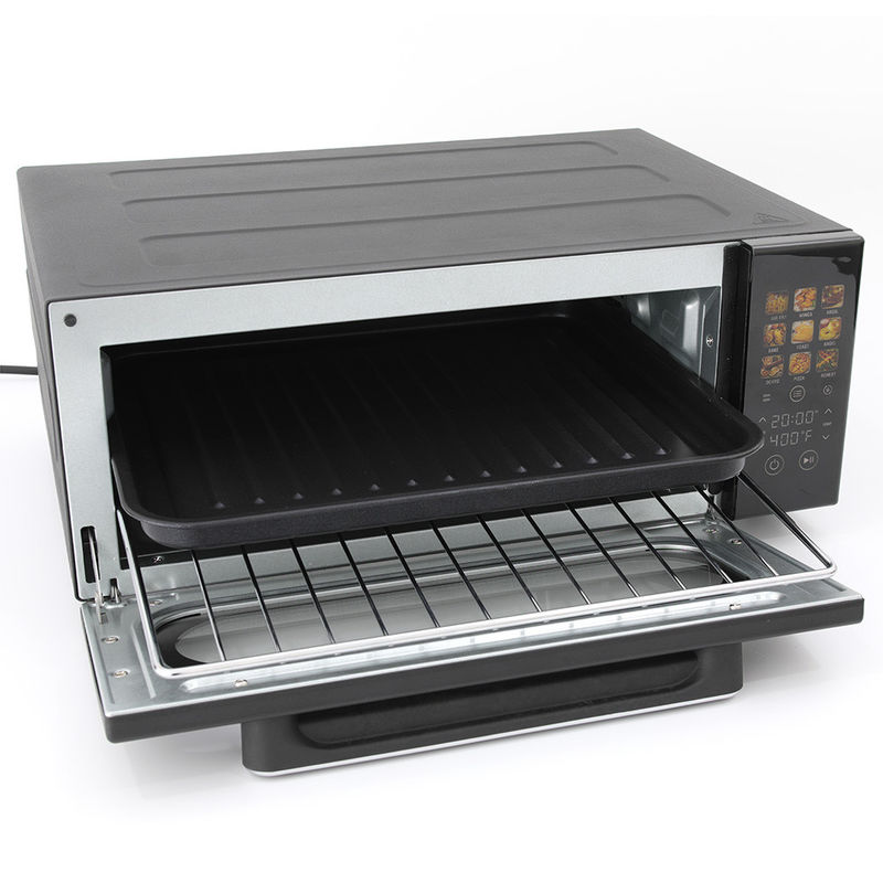 Έλεγχος αφής 1800W Ψηφιακή φριτέζα αέρα 18L Μαύρο χρώμα