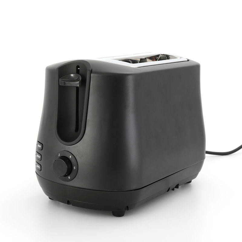 Μαύρο Wide Slot 2 Slice Toaster με Pop Up Reheat Αποψύχωση Λειτουργίες 6-Shade Ελέγχου τοστιέρα μηχανή