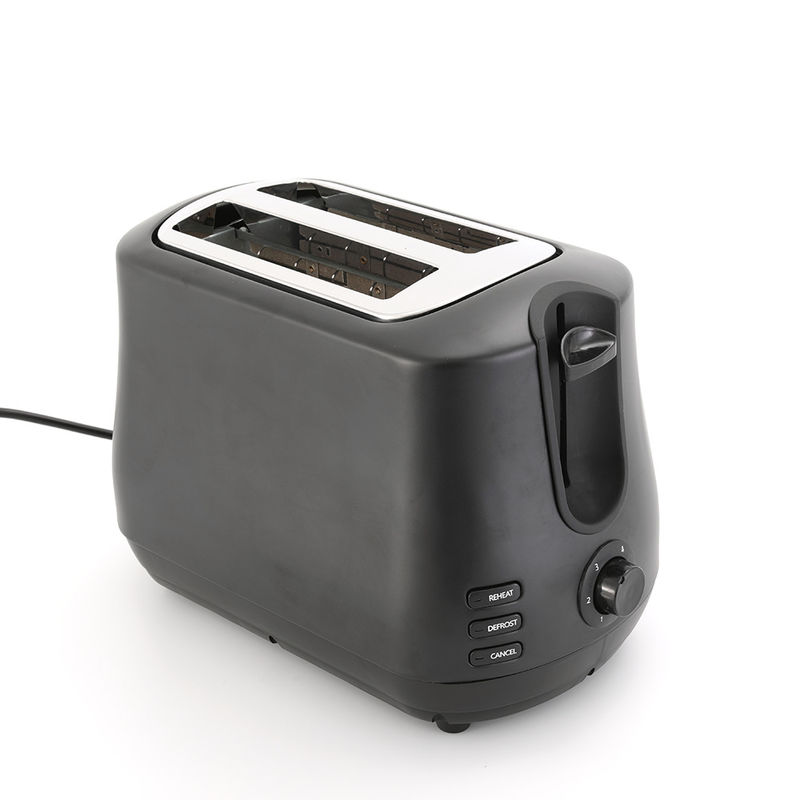 Μαύρο Wide Slot 2 Slice Toaster με Pop Up Reheat Αποψύχωση Λειτουργίες 6-Shade Ελέγχου τοστιέρα μηχανή