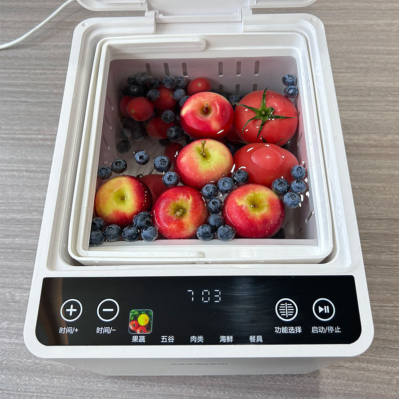TFT Touch Fruits Vegetables Cleaner Βιομηχανική μηχανή καθαρισμού φυσαλίδων για υπολείμματα φυτοφαρμάκων